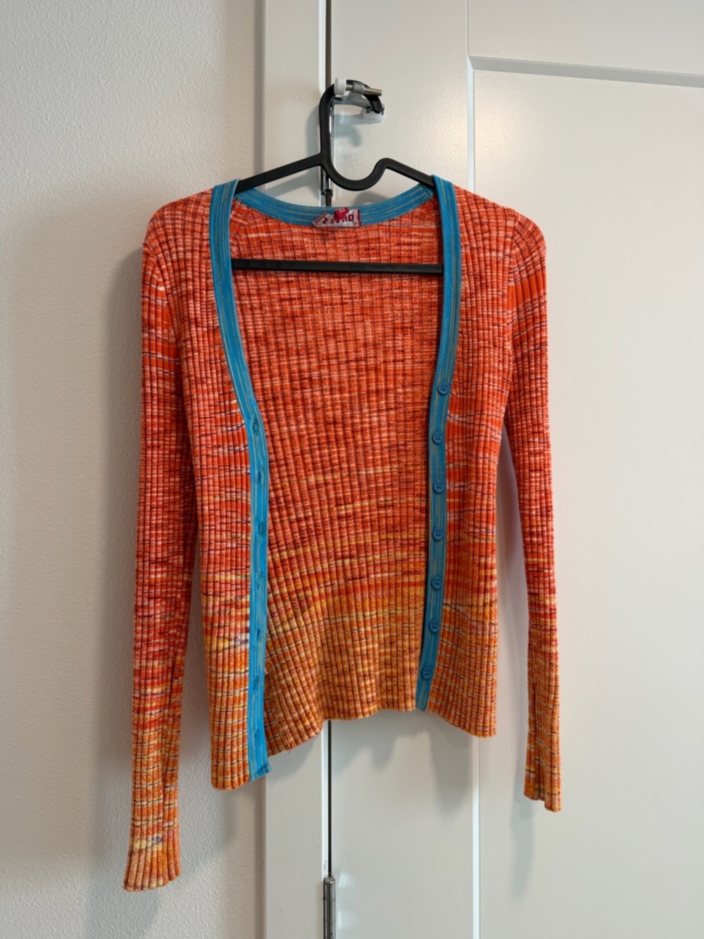 Orange Ribbed Cardigan - Picture 2 of 5